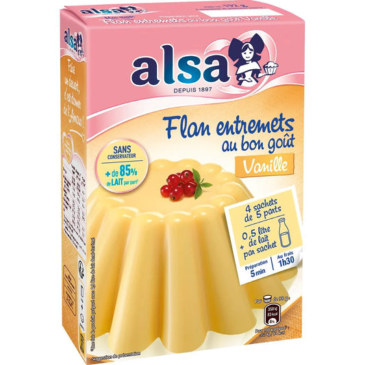 ALSA Préparation Flan entremets au bon goût Vanille 192g