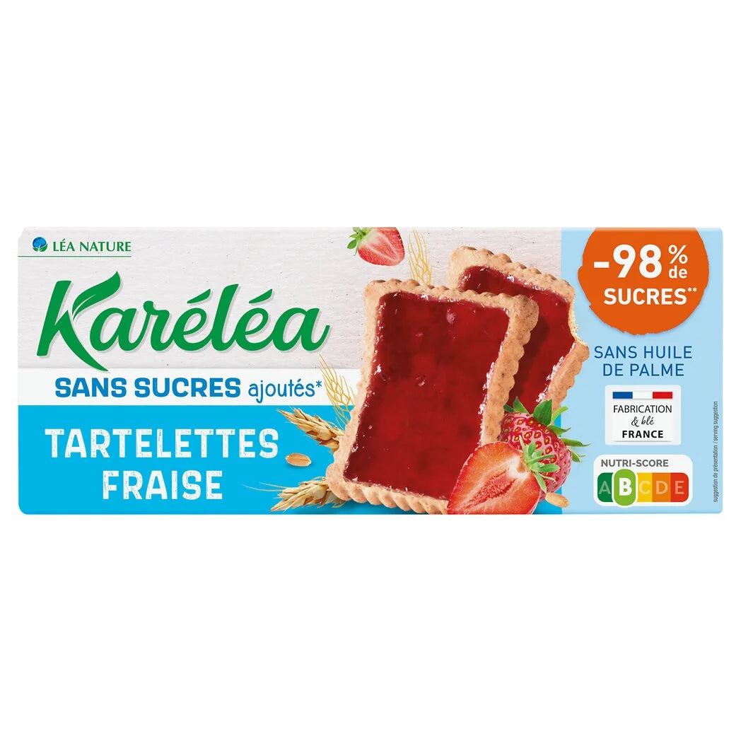 KARELEA No Added Sugar Strawberry Tartlets 145g