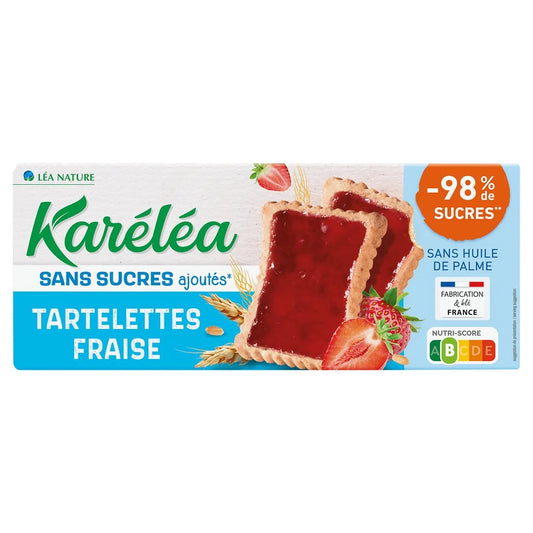 KARELEA No Added Sugar Strawberry Tartlets 145g