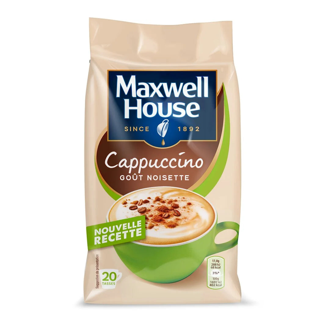 MAXWELL HOUSE Café soluble Cappuccino Noisette 340g