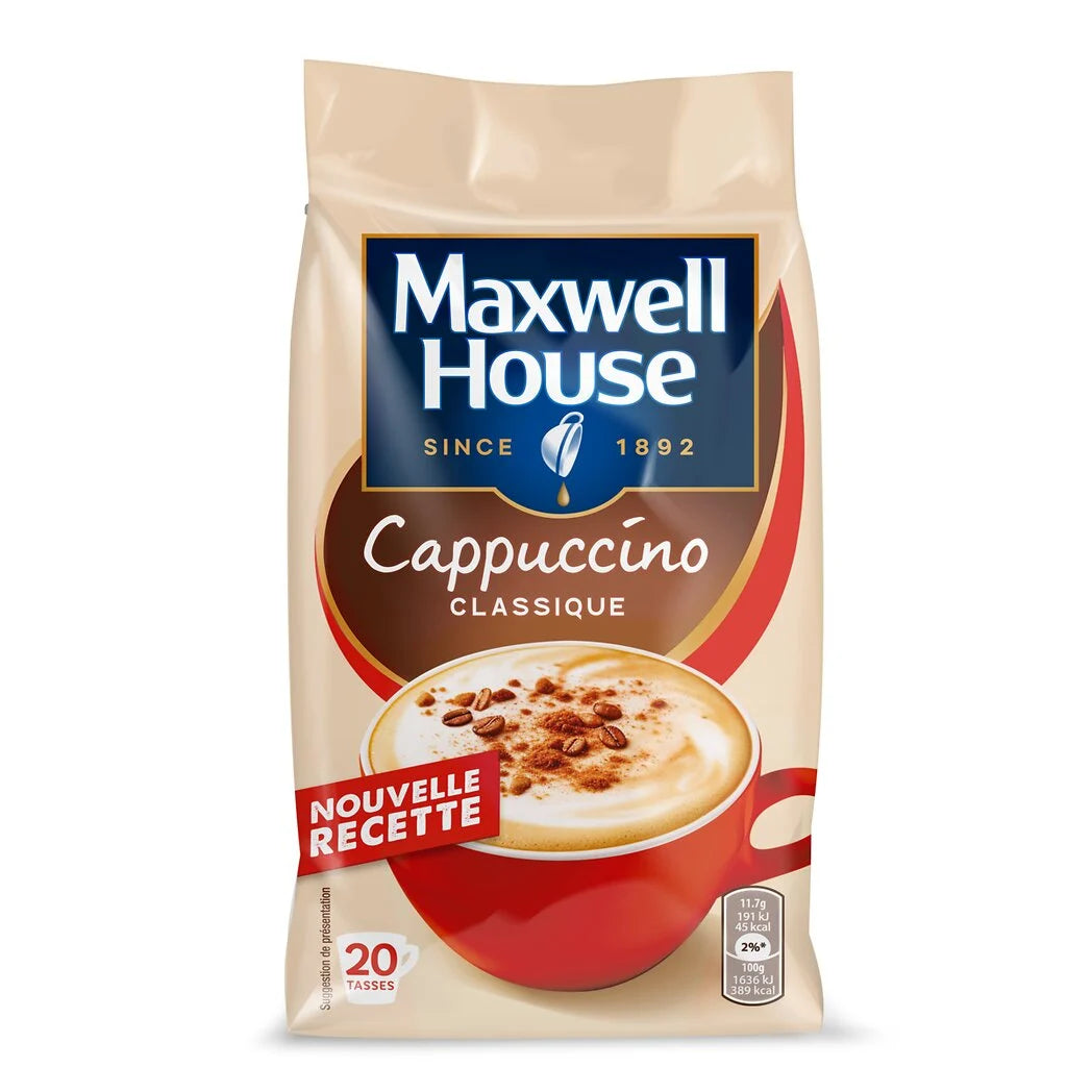 MAXWELL HOUSE Café soluble Cappuccino Classique 235g