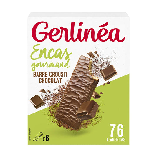GERLINEA Barres Crousti chocolat x6 - 102g