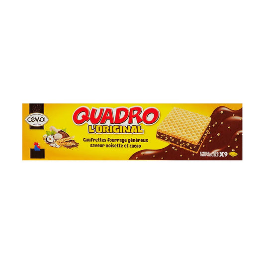 CEMOI Quadro - Gaufrettes fourrées praliné x9 - 187g