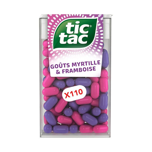 TIC TAC Bonbons duo framboise et myrtille x110