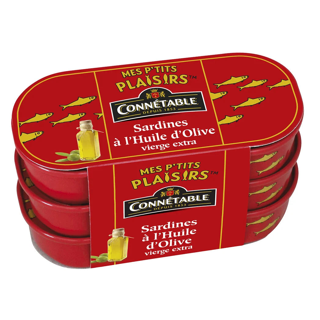 CONNETABLE Les Petites Sardines à l'huile d'olive vierge extra x3 - 41g