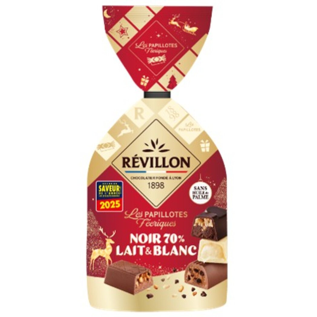 REVILLON CHOCOLATIER Les Papillotes Féérique Dark 70% Milk & White Chocolate 360g