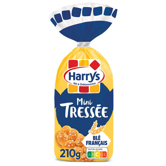 HARRYS Brioche mini tressée nature au sucre perlé x6 - 210g*
