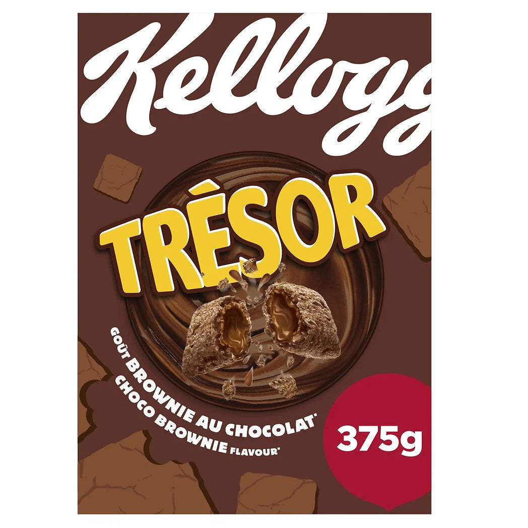 KELLOGG'S Trésor - Céréales fourrées goût chocolat brownie 375g