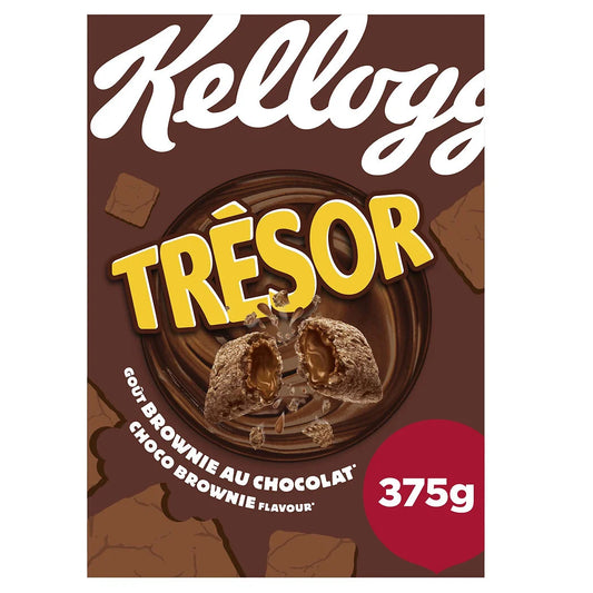 KELLOGG'S Trésor - Céréales fourrées goût chocolat brownie 375g