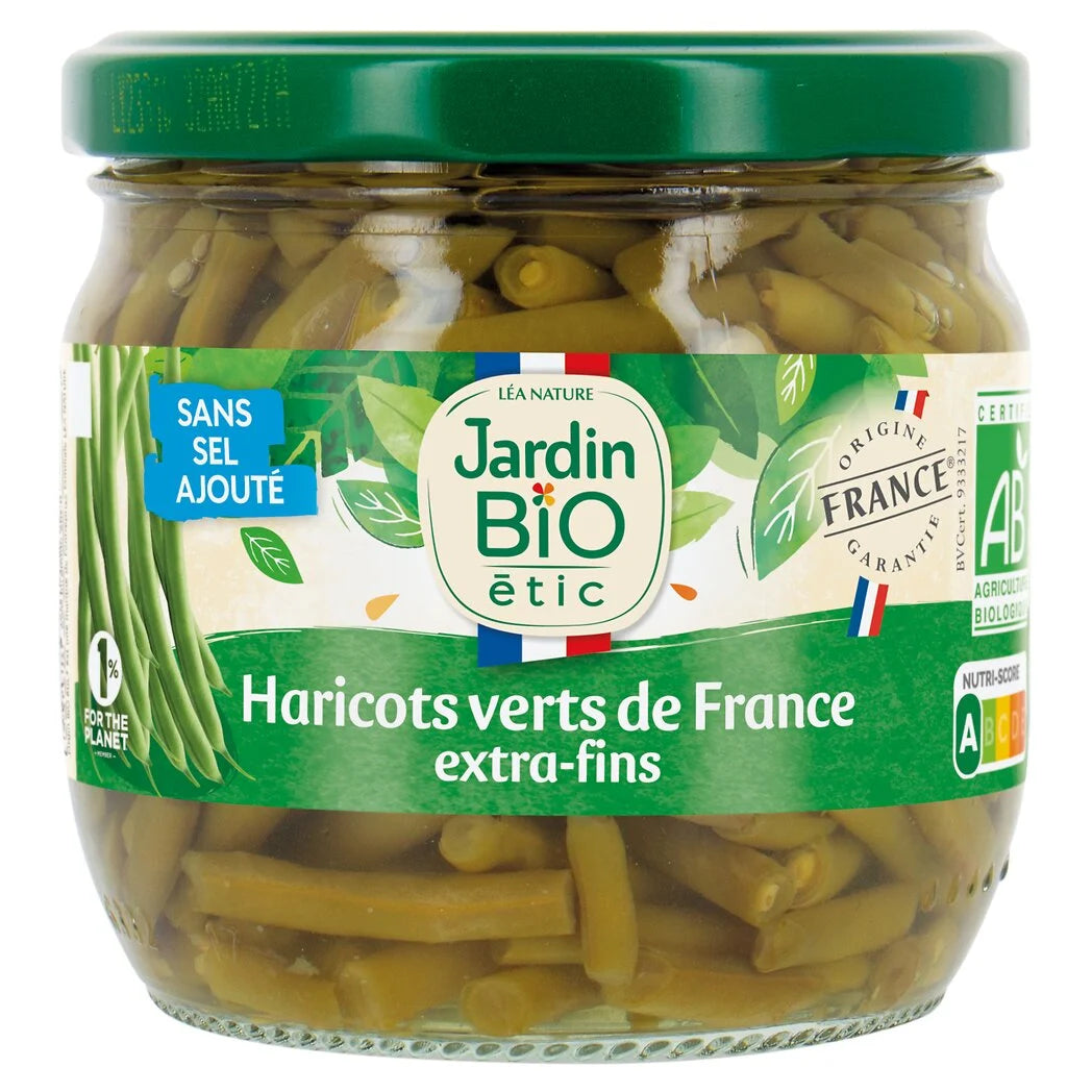JARDIN BIO Organic Green Beans No Added Salt 330g