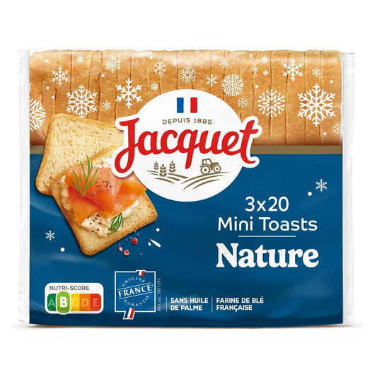 JACQUET Pain mini canapés nature x60 - 255g*
