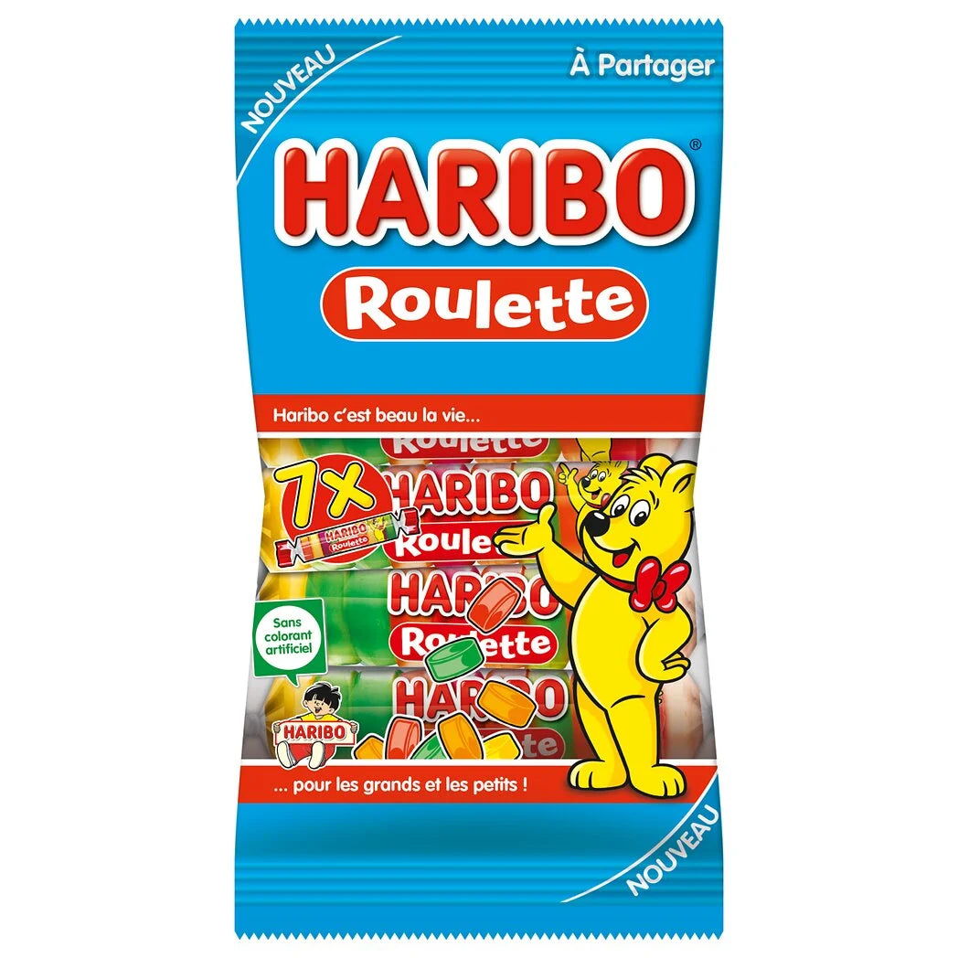 HARIBO Bonbons gélifiés "roulette" 175g