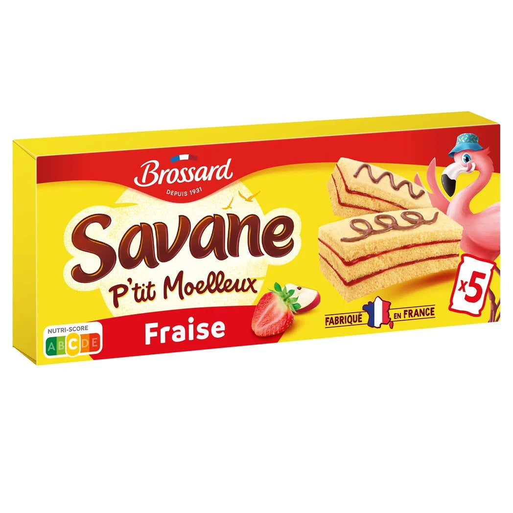BROSSARD Savane P'tit moelleux à la fraise 135g