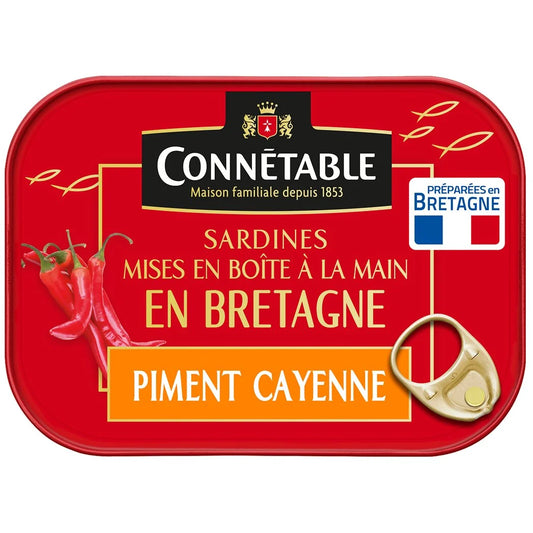 CONNETABLE Sardinen "à l'ancienne" mit starkem Cayennepfeffer 115g