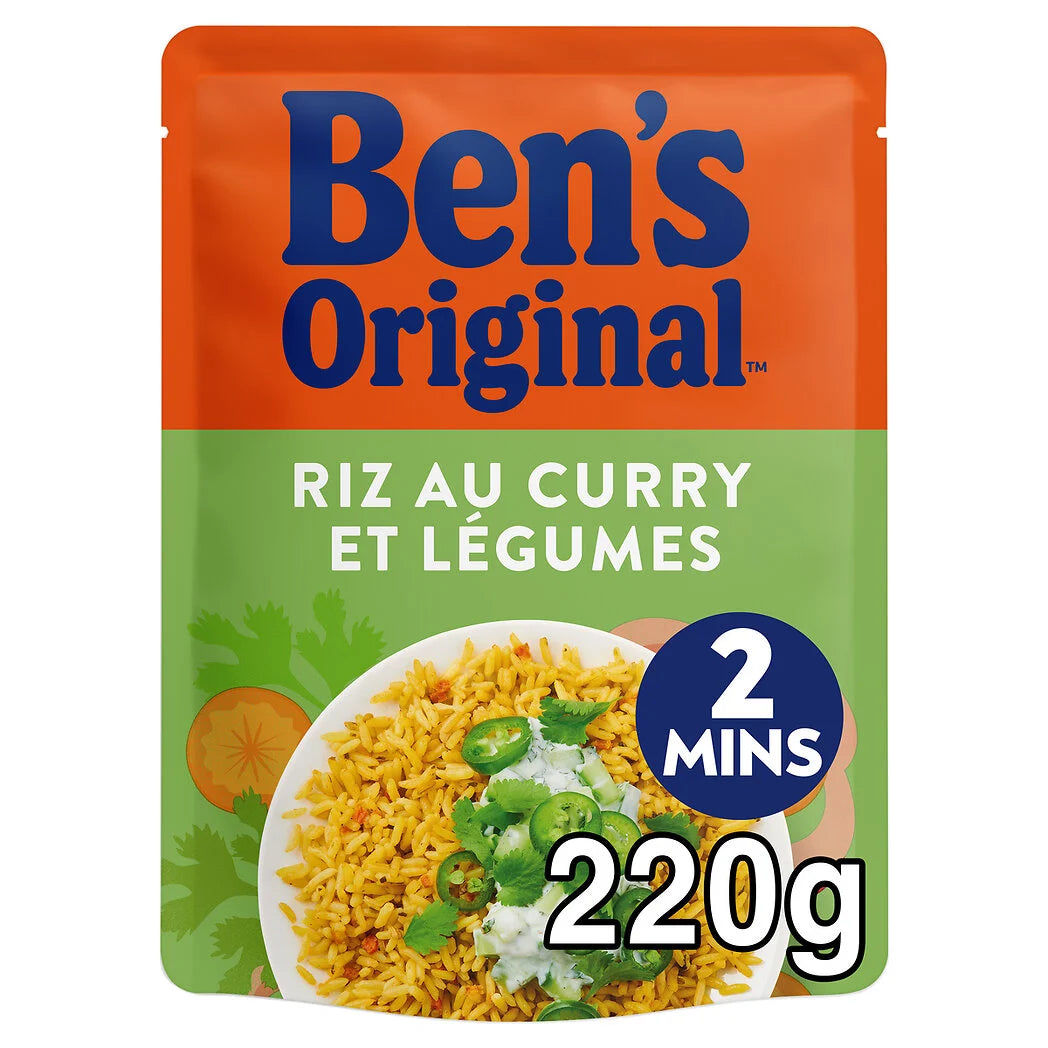 BEN'S ORIGINAL Riz au curry et légumes 220g