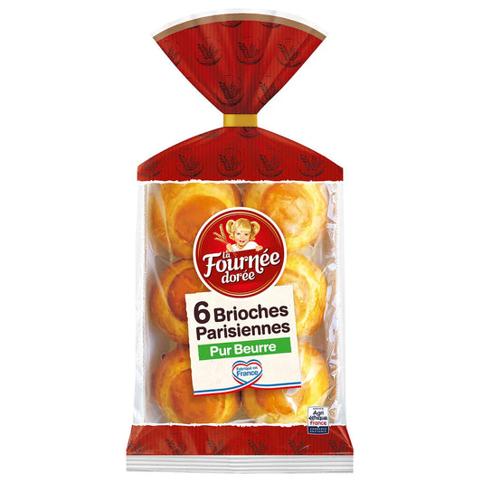 LA FOURNEE DOREE Brioches parisiennes au Beurre x6