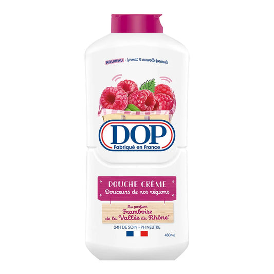 DOP Gel douche crème douceurs de nos régions au parfum framboise de la Vallée du Rhône 480ml
