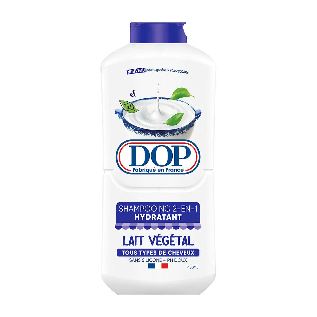 DOP Moisturizing Shampoo with Plant Milk for All Hair Types – Gentle pH 480ml