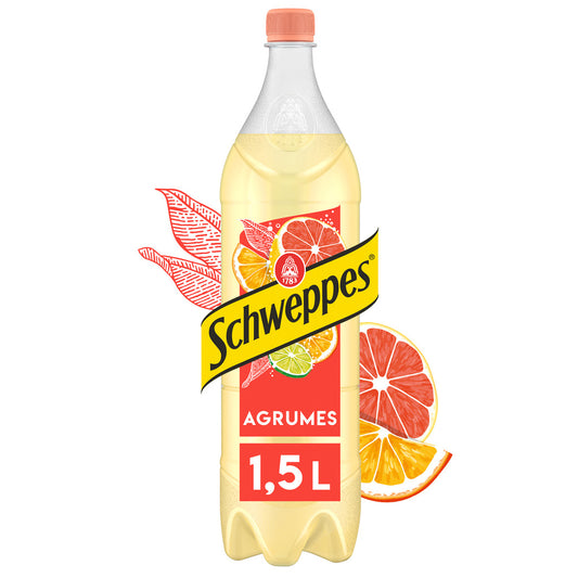 SCHWEPPES Boisson gazeuse saveur Agrumes 1.5L