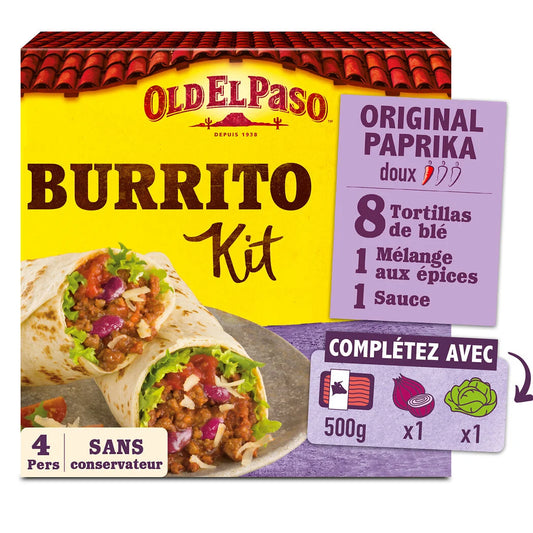 OLD EL PASO Mild Sweet Paprika Burrito Kit 510g