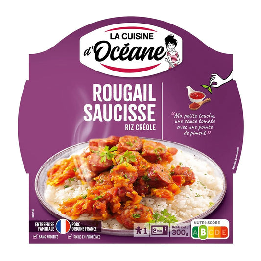 LA CUISINE D'OCEANE Sausage Rougail & Creole Rice 300g