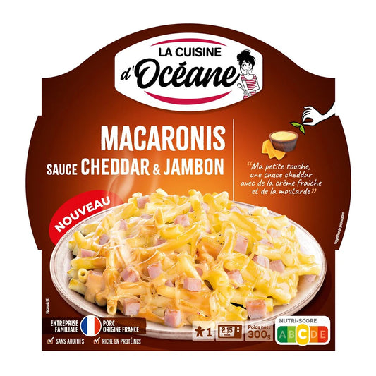 LA CUISINE D'OCEANE Macaroni Gratin with Cheddar Sauce and Ham 300g