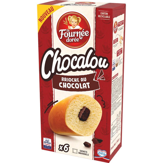 LA FOURNEE DOREE Chocalou - brioche au chocolat x6 - 240g