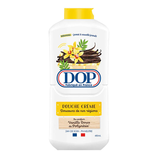 DOP Gel douche crème douceurs de nos régions au parfum vanille douce de Polynésie 480ml