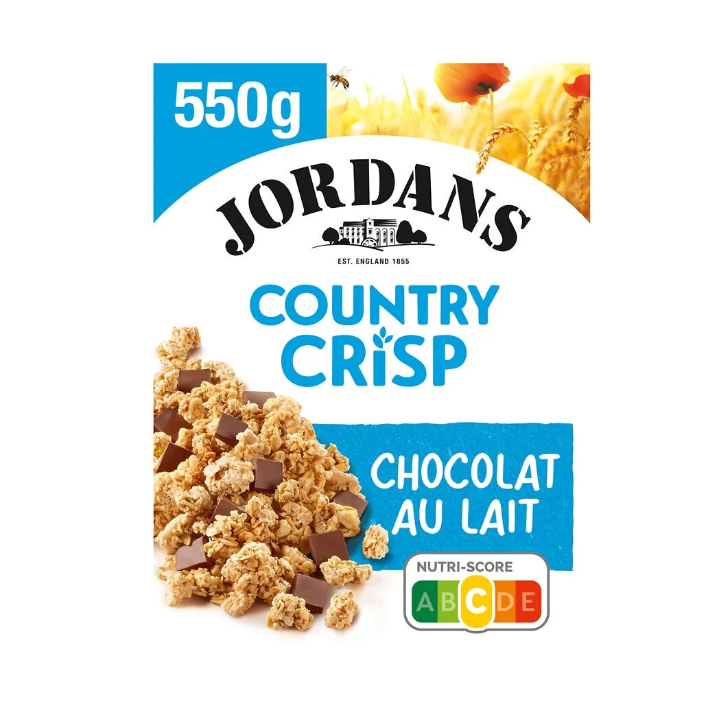 JORDANS Céréales chocolat lait Country Crisp 550g