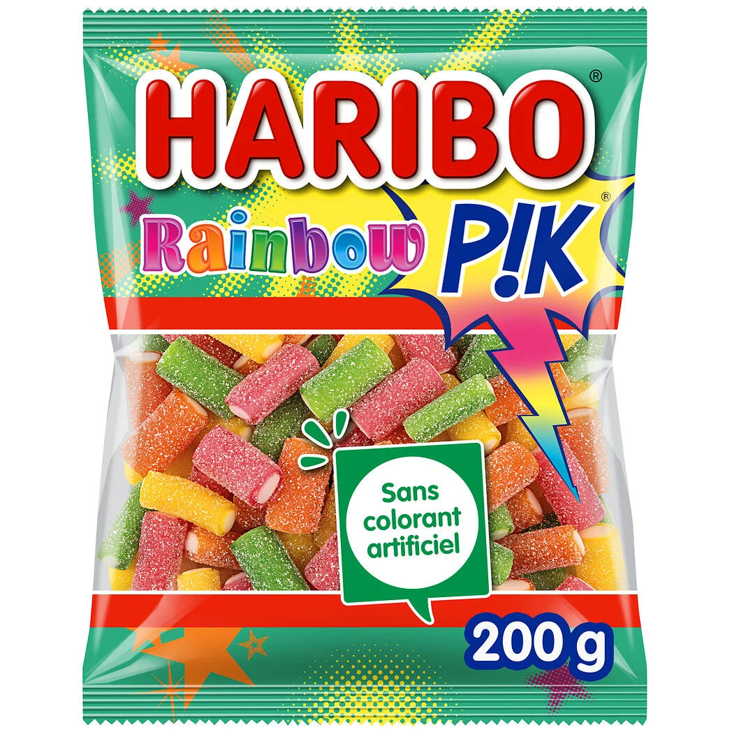 HARIBO Bonbons acidulés Rainbow Pik 200g
