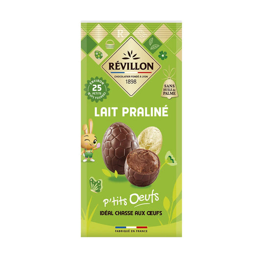 RÉVILLON Chocolatier P'tits œufs chocolat au lait fourré praliné 200g