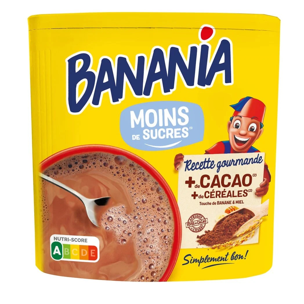 BANANIA Poudre de cacao avec moins de sucres 380g