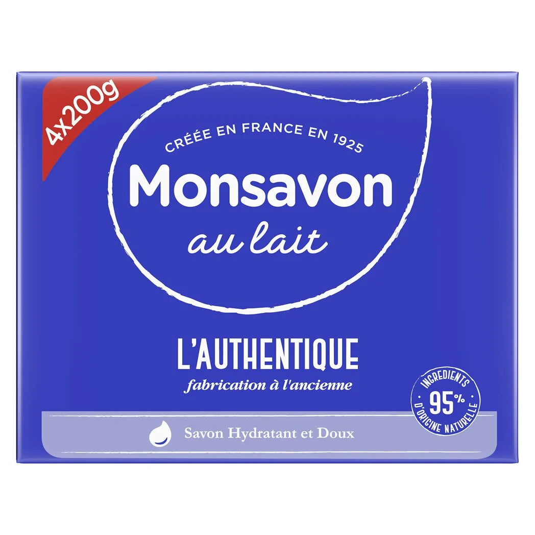 MONSAVON L'Authentique Moisturizing Soap 4 x 200g