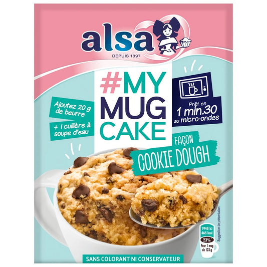 ALSA Préparation pour mug cake façon cookie dough 80g