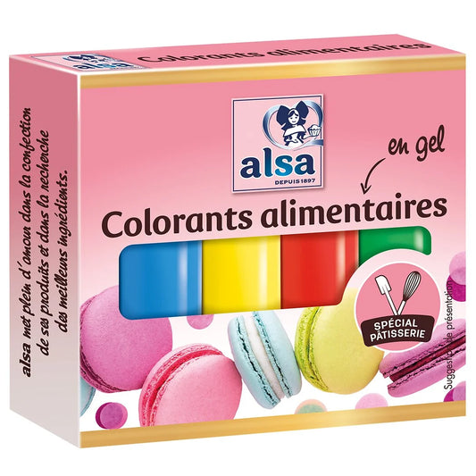 ALSA Colorants alimentaires en gel 4x40g