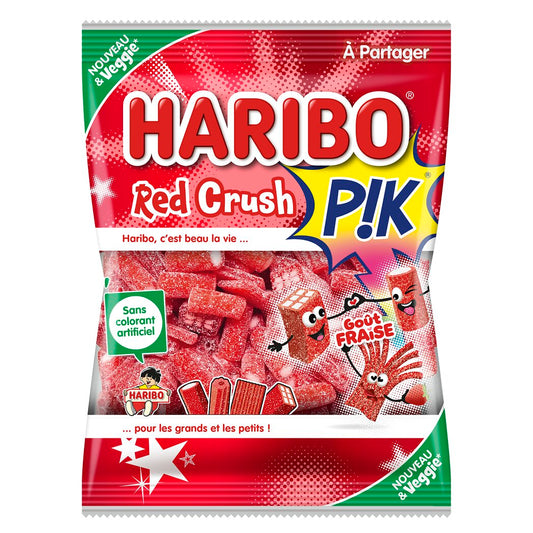 HARIBO Bonbon Red Crush Pik Goût Fraise 180g