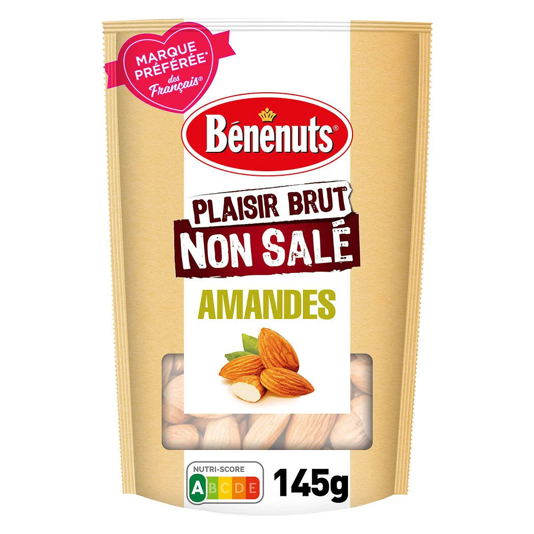 BENENUTS Plaisir Brut - Amandes non salées 145g