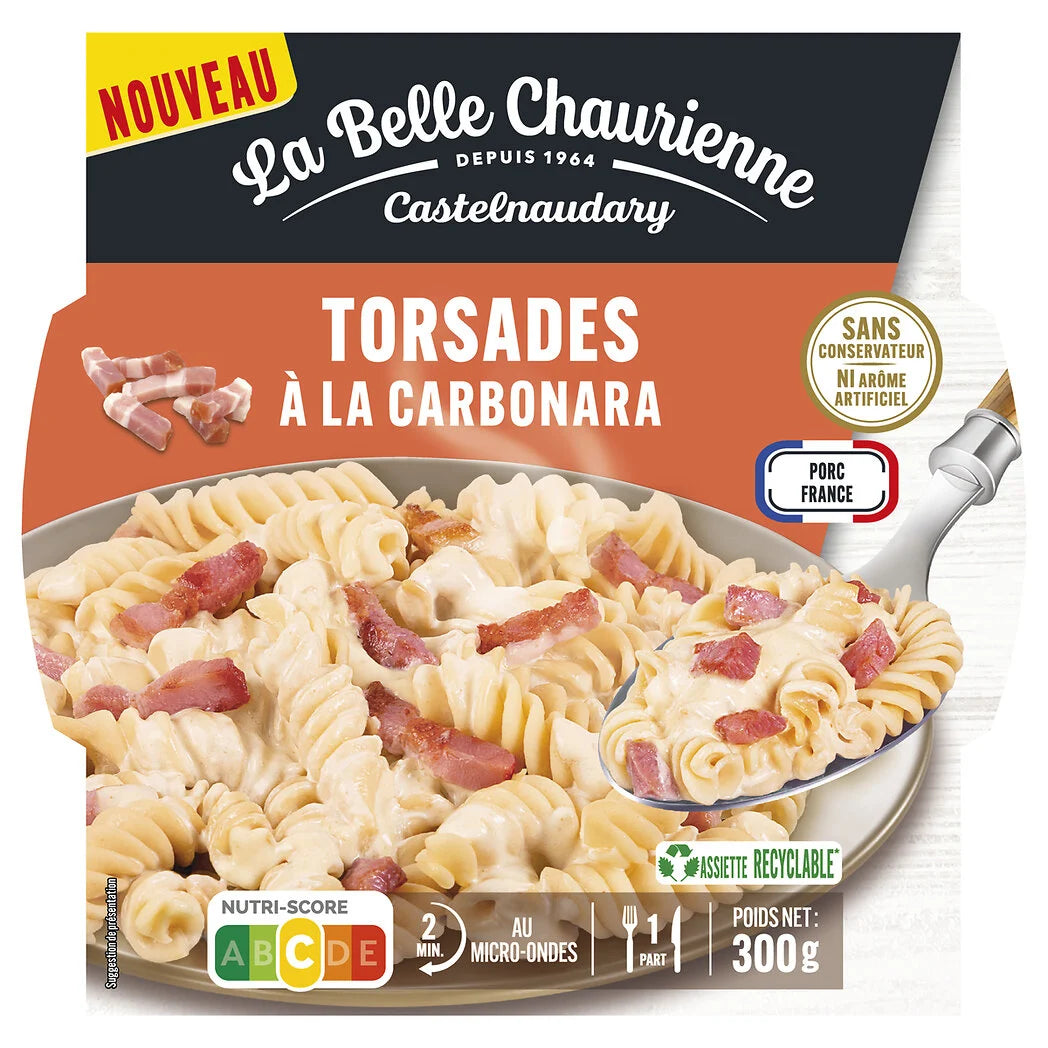 LA BELLE CHAURIENNE Torsades à la carbonara 300g
