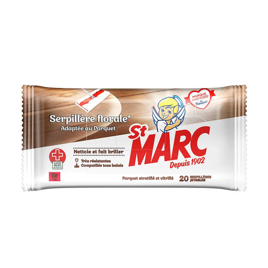 ST MARC Floral Antibacterial Parquet Floor Wipes (20 Pack - 406g)