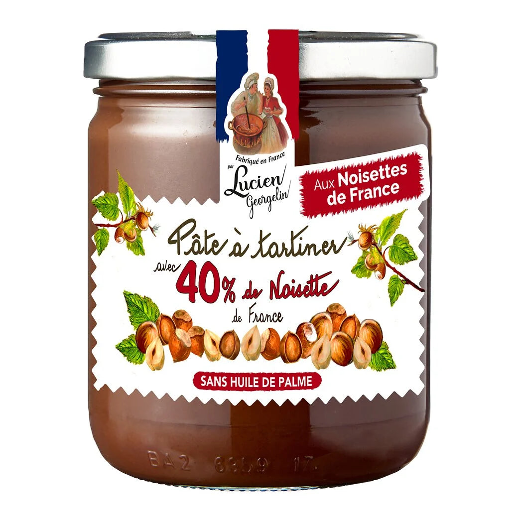 LUCIEN GEORGELIN Pâte à tartiner 40% de noisette du Lot et Garonne et cacao 400g
