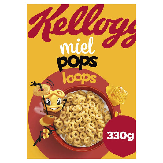 KELLOGG'S Céréales miel pops Loops 330g