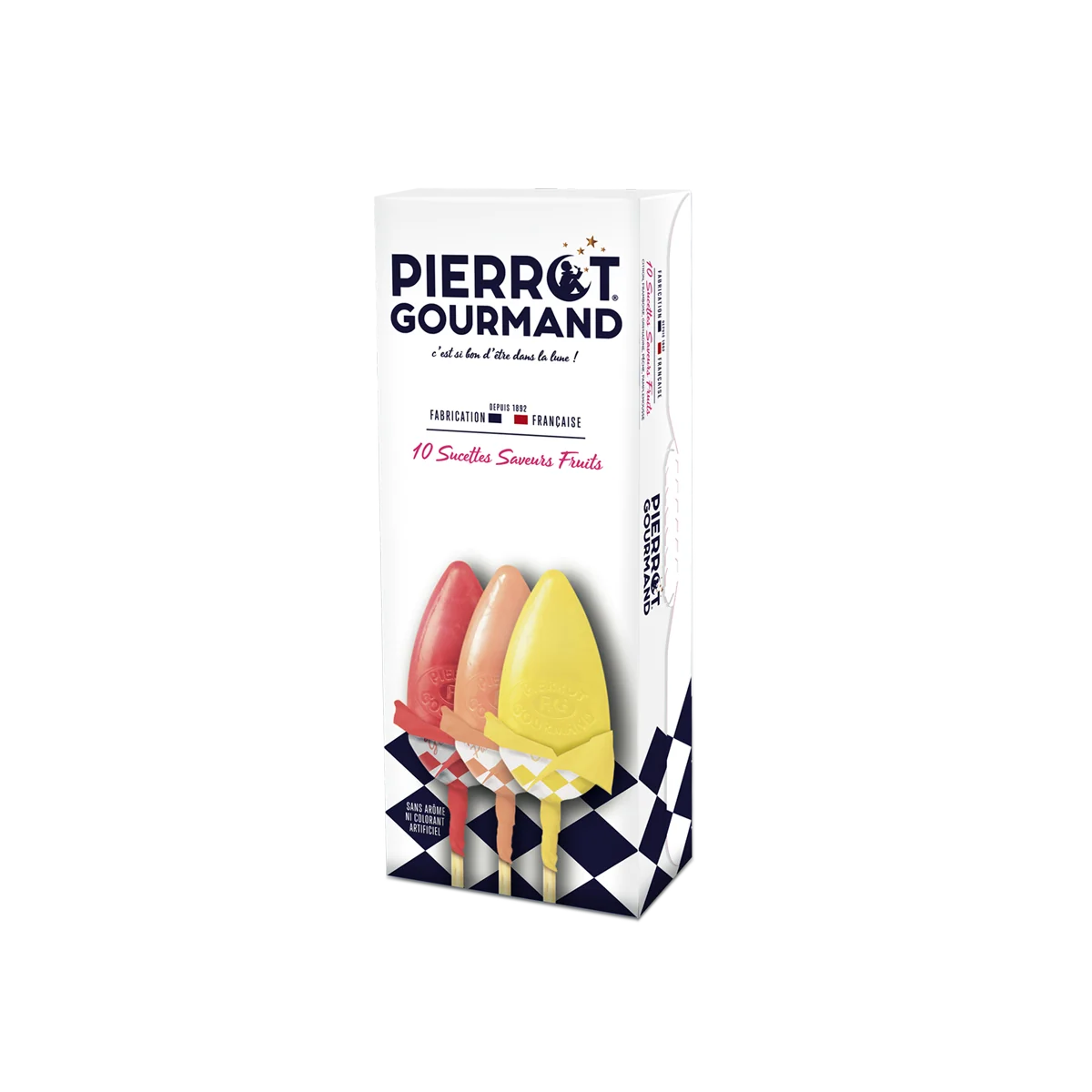 PIERROT GOURMAND 10 sucettes saveur fruits 130g