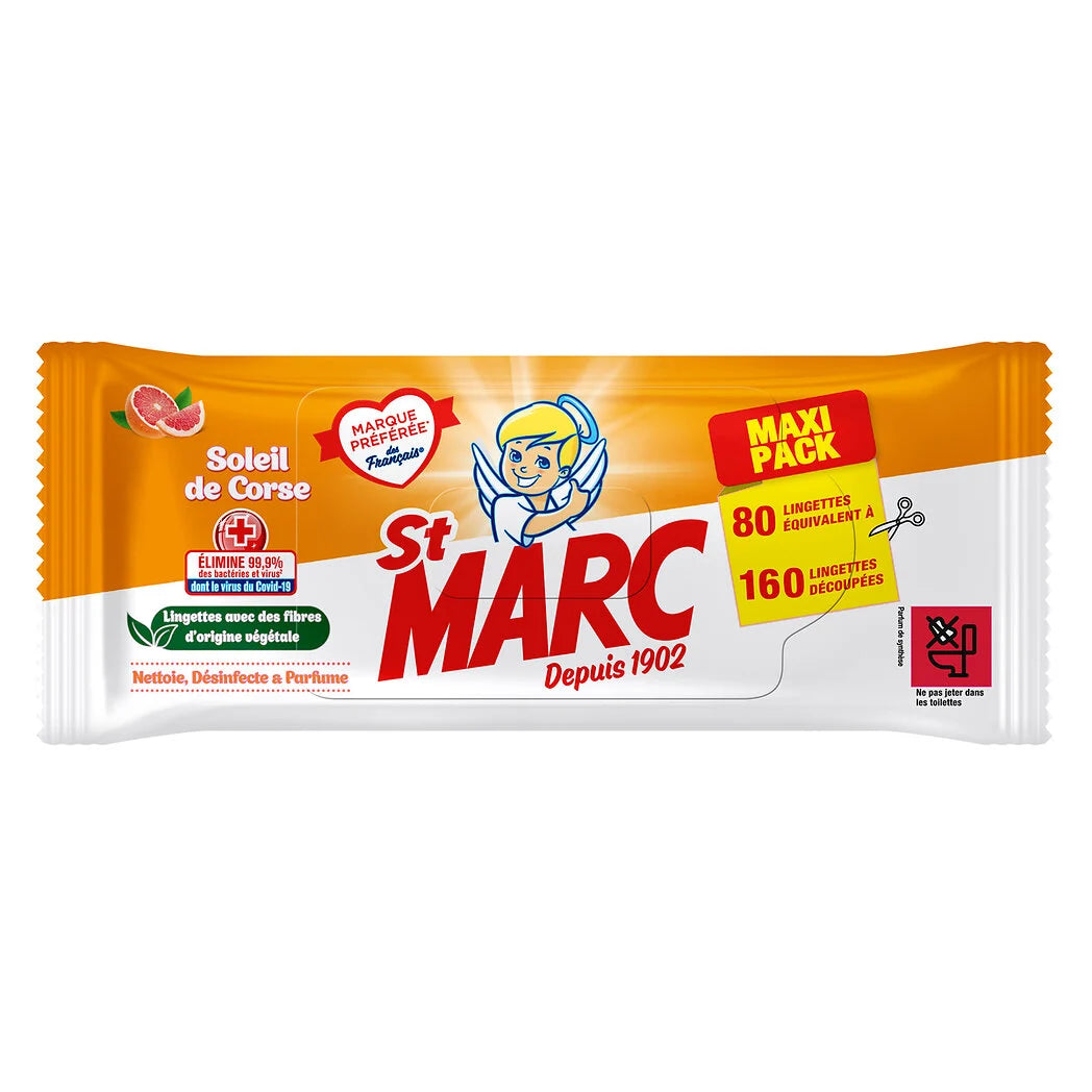 ST MARC Corsican Sun Scented Disinfectant Wipes (80 Pack)
