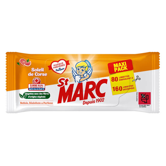 ST MARC Corsican Sun Scented Disinfectant Wipes (80 Pack)