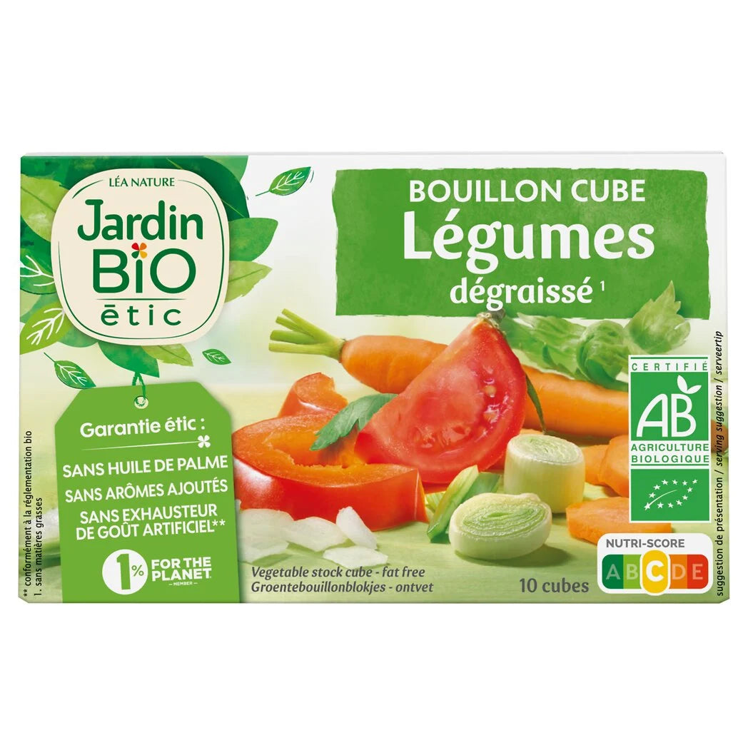 JARDIN BIO Organic Low-Fat Vegetable Stock Cubes (10x9g)