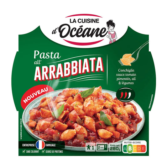 LA CUISINE D'OCEANE Pasta all'arrabbiata - Conchiglie Sauce Tomate Pimentée, Ail & Légumes 280g