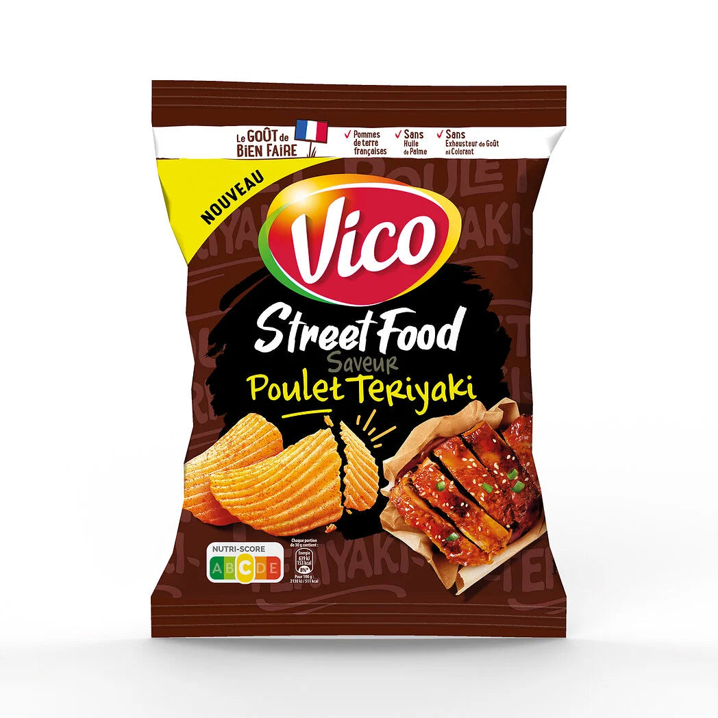 VICO Chips ondulées saveur poulet teriyaki 120g