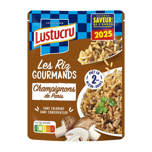 LUSTUCRU Riz cuisiné aux champignons de paris 220g