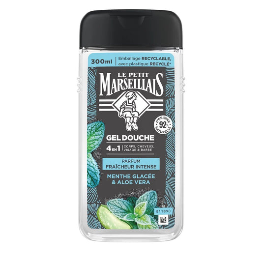 LE PETIT MARSEILLAIS Duschgel für Männer, gefrorene Minze und Aloe Vera 30cl