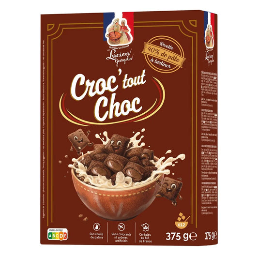 LUCIEN GEORGELIN "Croc Tout Choc'" - Chocolate Pillow Filled with Hazelnut Spread 375g